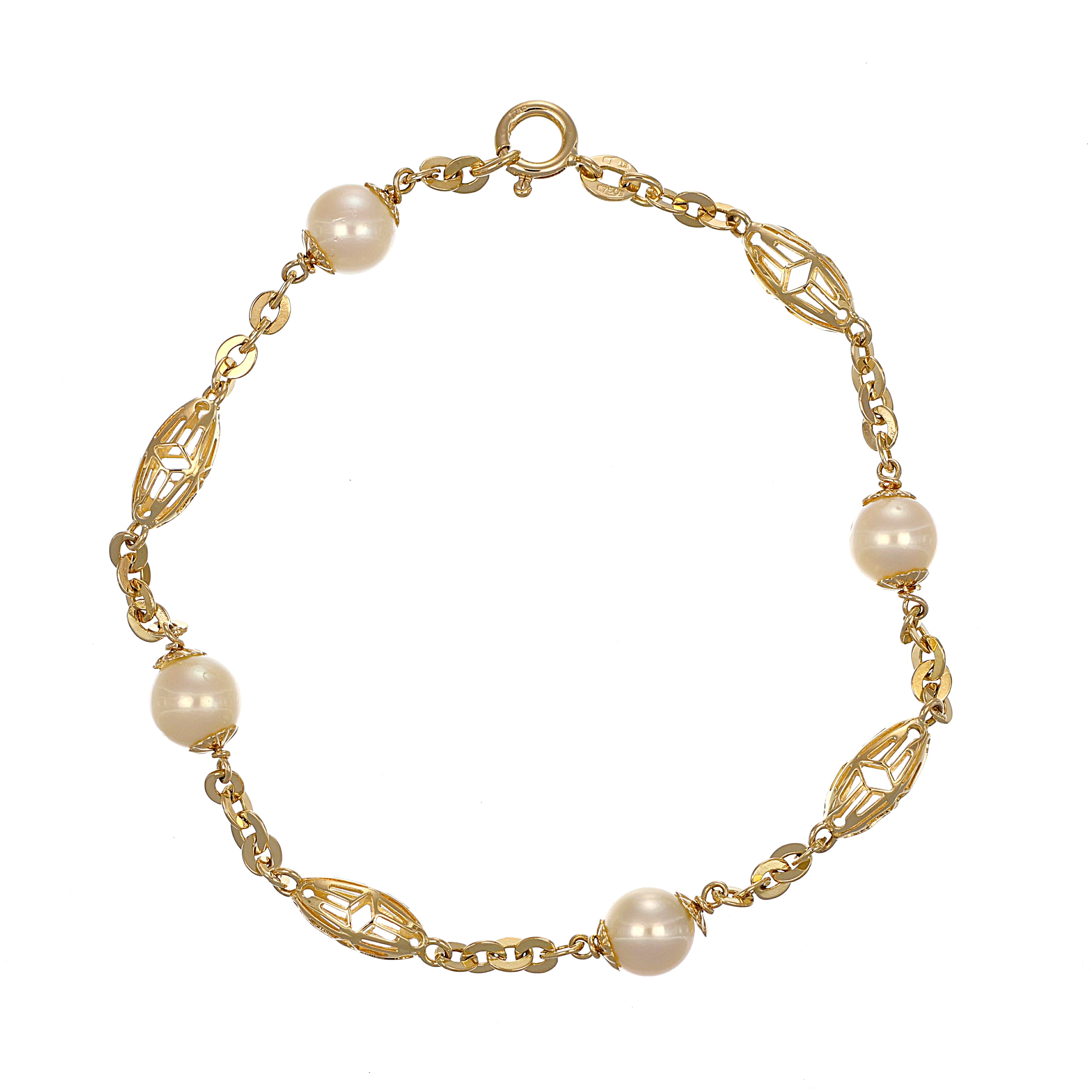 Bracciale - 18 carati Oro giallo - Perla