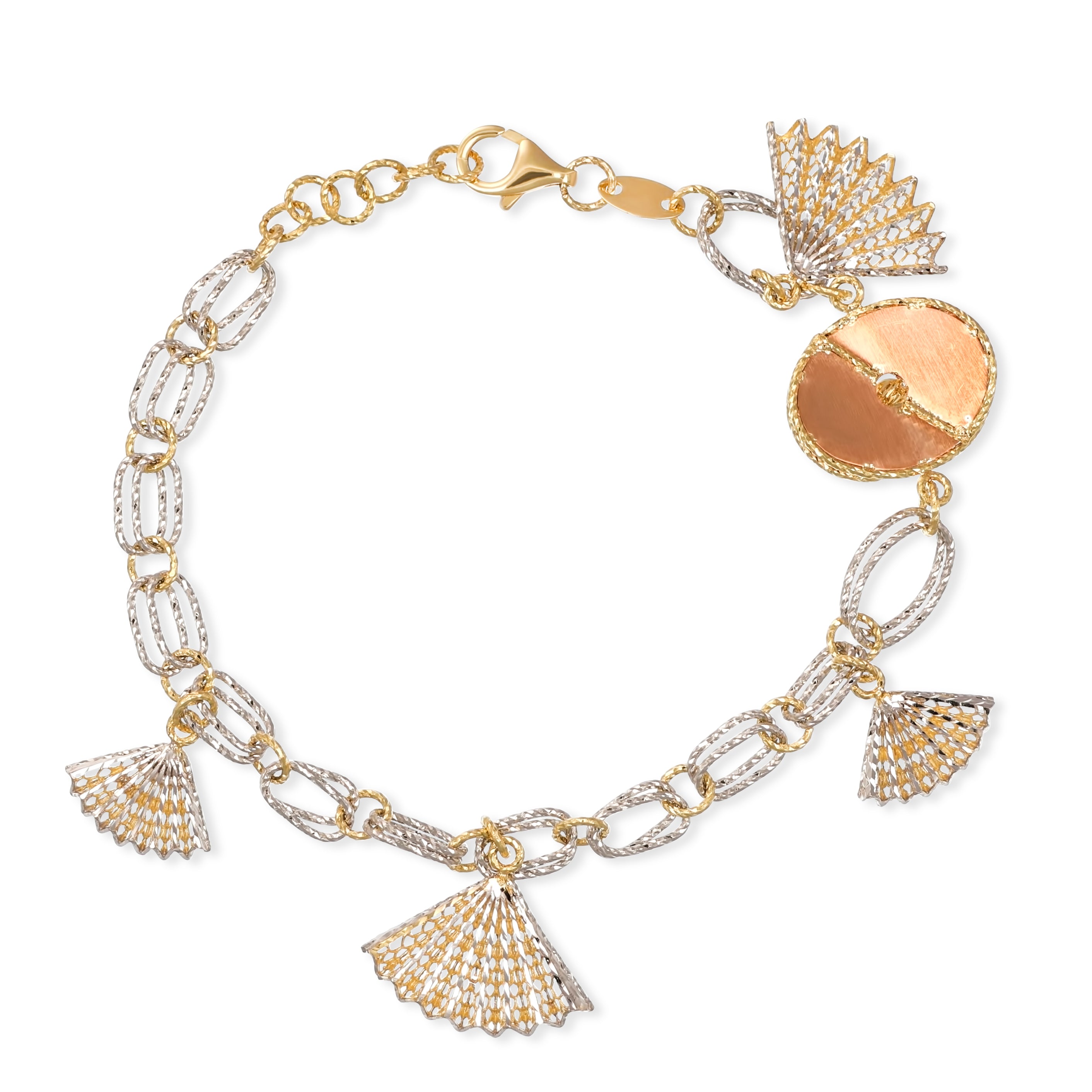 Bracciale con Ciondolo in Oro bianco, Oro rosa 18 carati