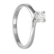 Anello - 18 carati Oro bianco - 0.25ct. tw. Diamante (Naturale)