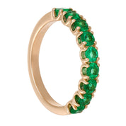 Anello - 18 carati Oro giallo - 1.08ct. tw. Smeraldo