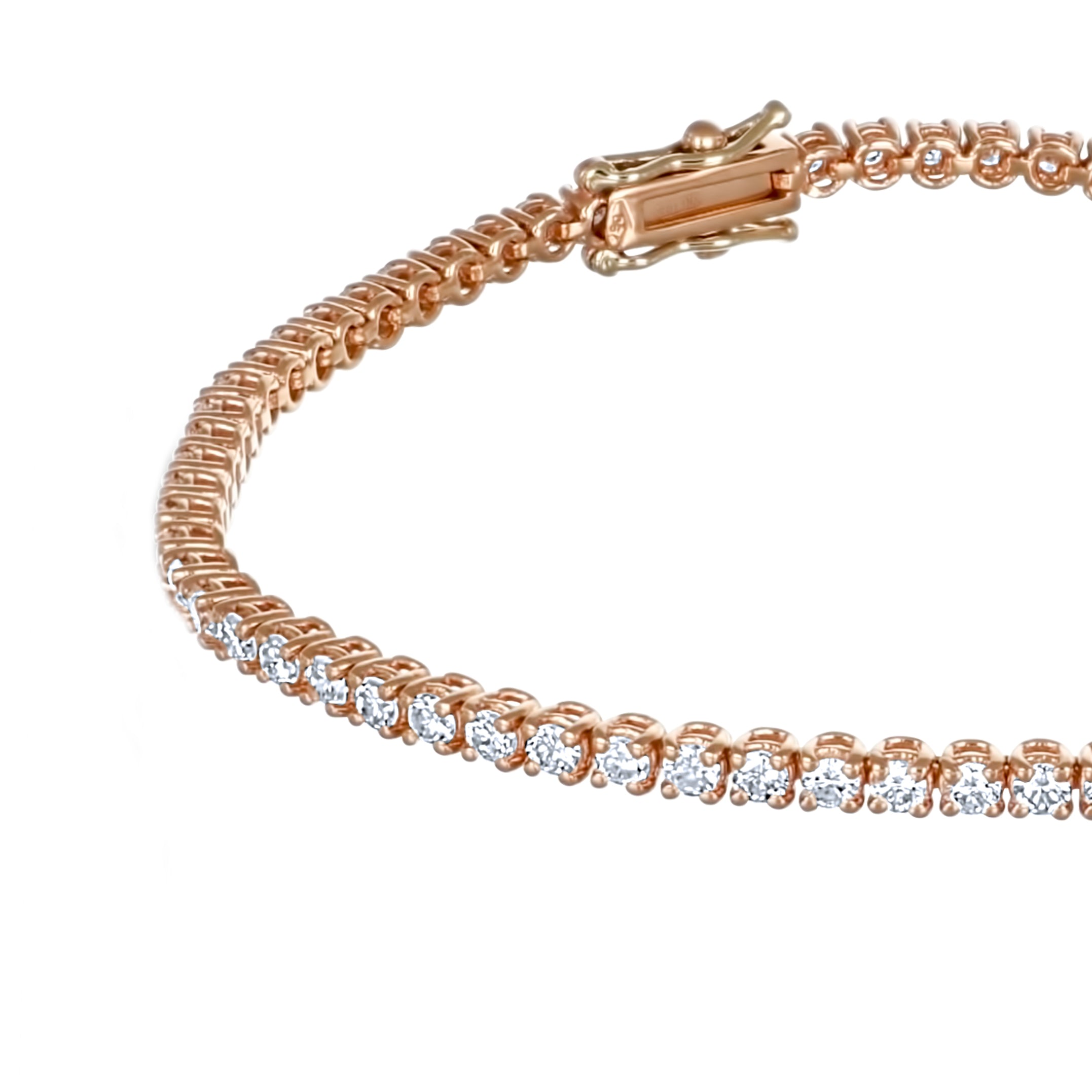 Bracciale - 18 carati Oro rosa - 2.80ct. tw. Diamante (Naturale)