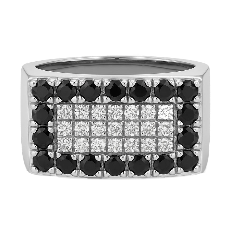 Anello - 18 carati Oro bianco - 0.93ct. tw. Diamante (Naturale)