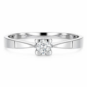 Anello - 18 carati Oro bianco Diamante (Naturale)