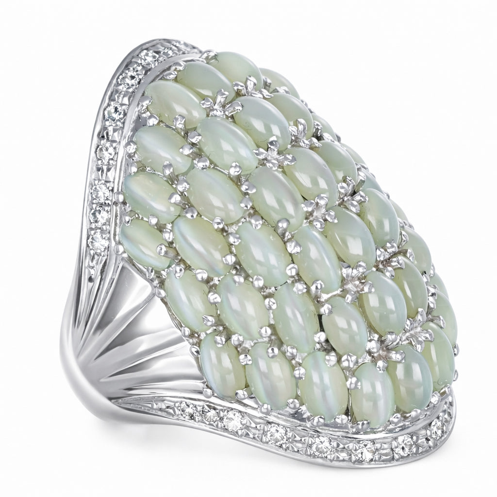 Anello Platino - 0.40ct. tw. Diamante (Naturale) - Crisoberillo