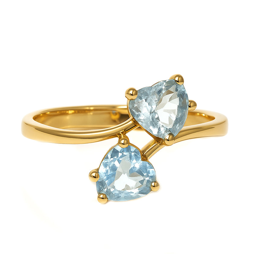 Anello - 18 carati Oro giallo - 1.30ct. tw. Topazio