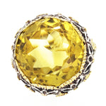 18 carati Oro giallo, 925 Argento - Anello - 20 ct Topazio