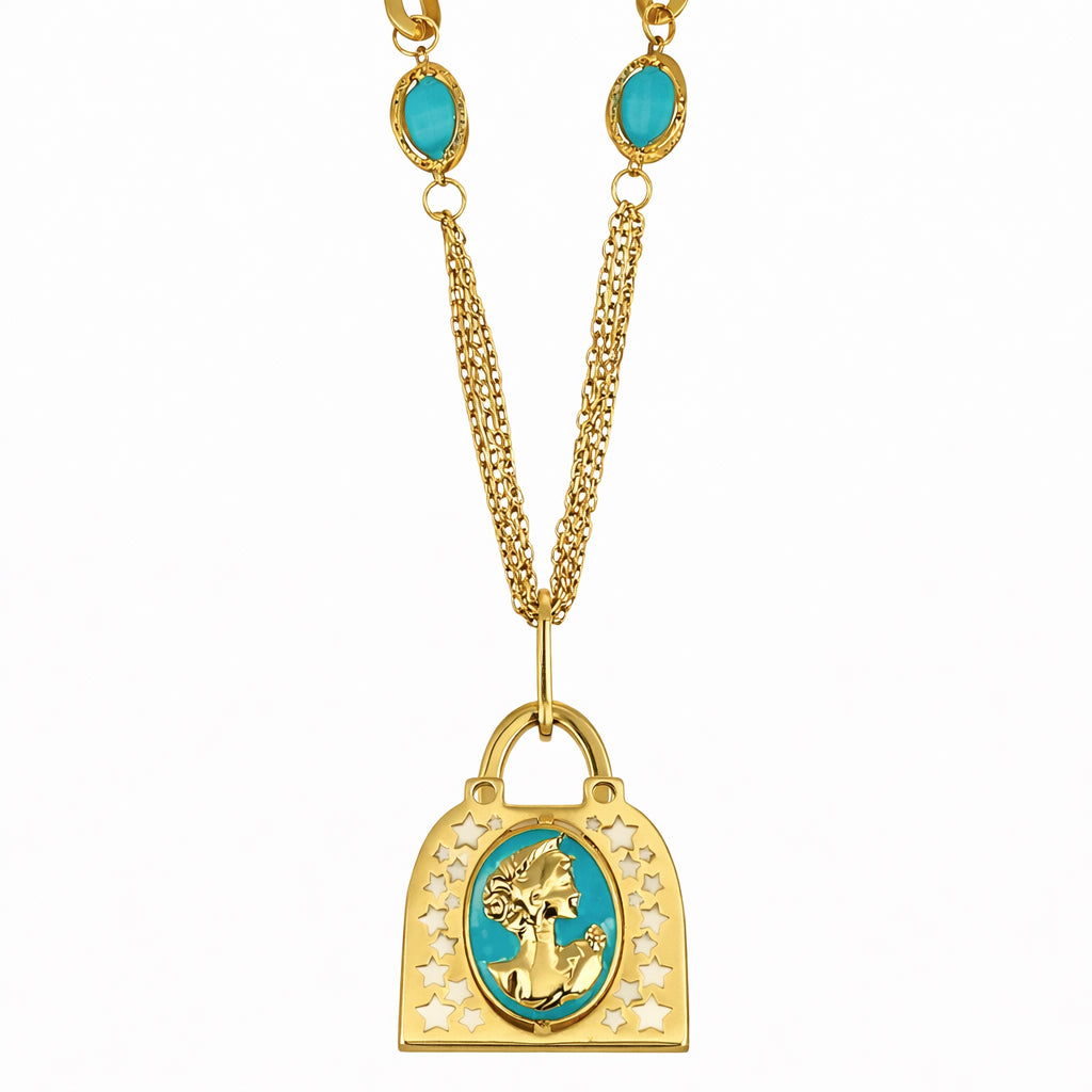 Collana con ciondolo - 18 carati Oro giallo