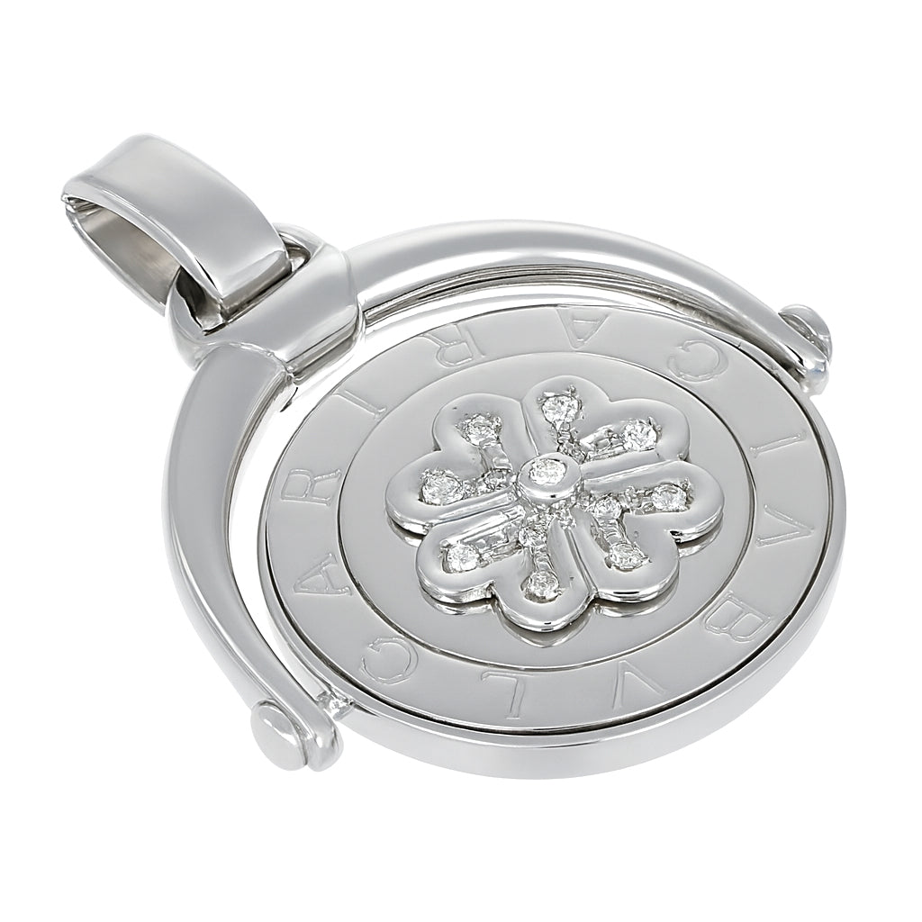 Ciondolo - 18 carati Oro bianco - 0.17ct. tw. Diamante (Naturale)