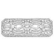 Spilla - 18 carati Oro bianco - 5.85ct. tw. Diamante (Naturale)