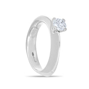 Anello - 18 carati Oro bianco - 0.50ct. tw. Diamante (Naturale)