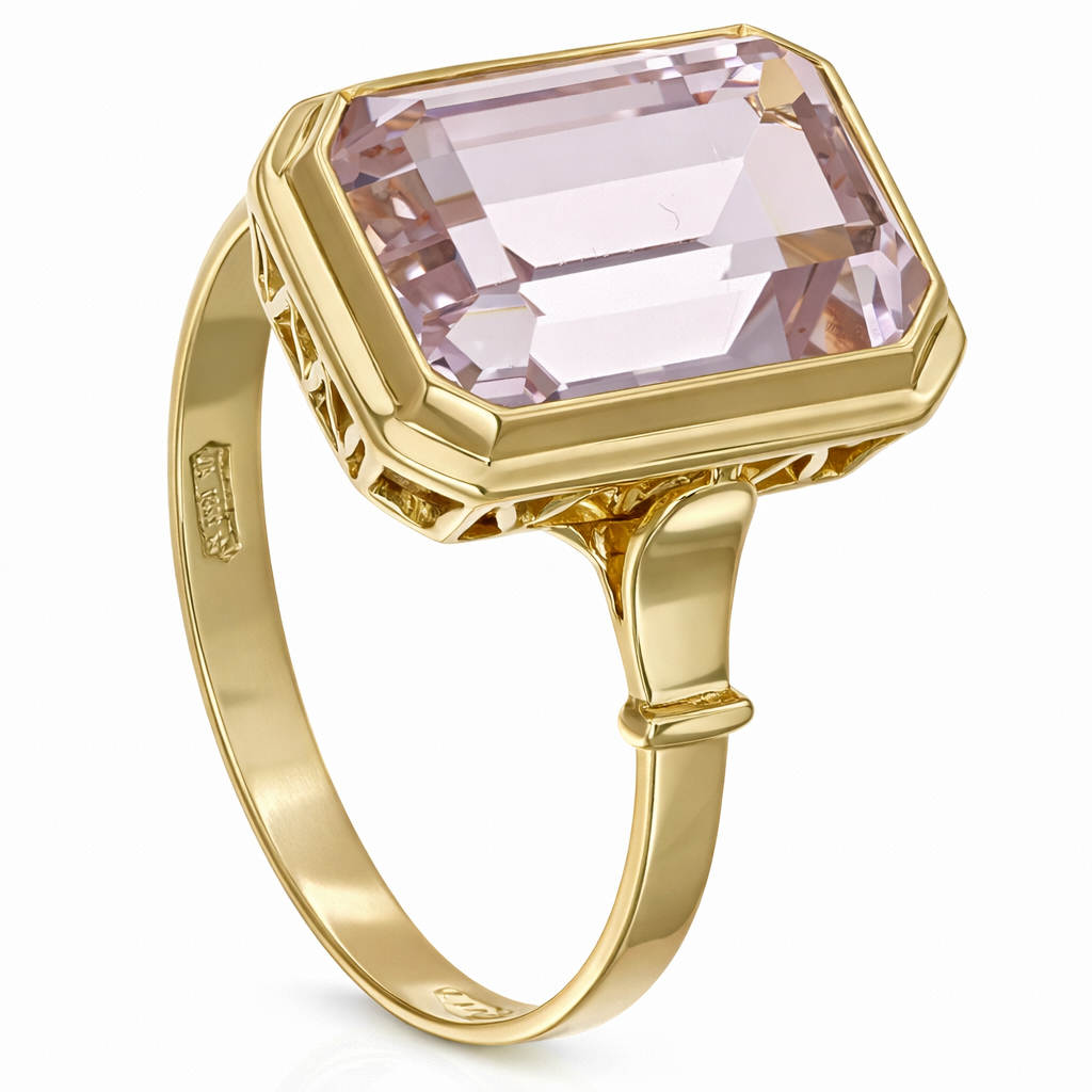 Anello - 18 carati Oro giallo - 3.70ct. tw. Quarzo