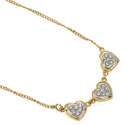 Collana con ciondolo - 18 carati Oro bianco, Oro giallo - 0.09ct. tw. Diamante (Naturale)