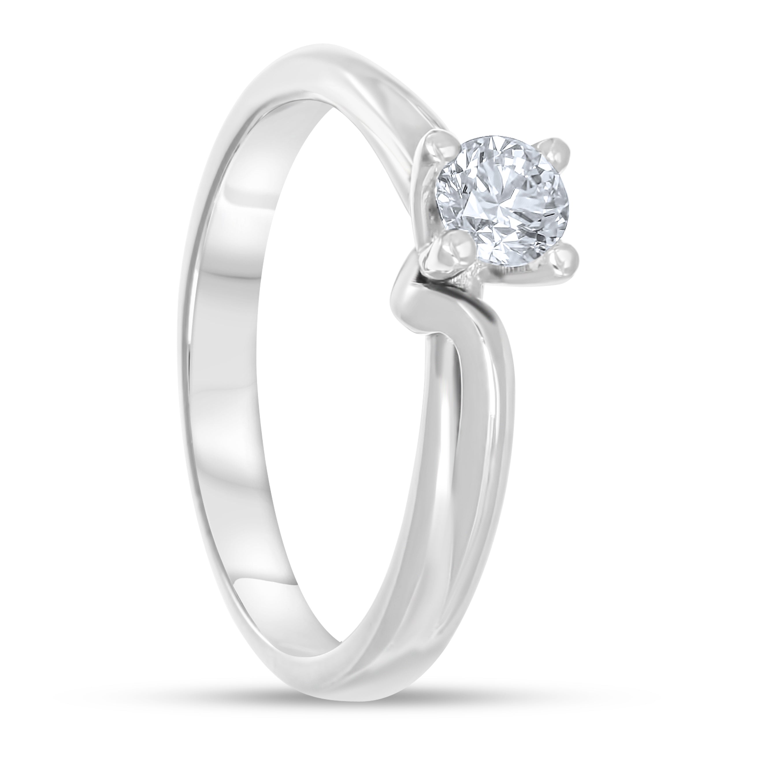 Anello - 18 carati Oro bianco - 0.35ct. tw. Diamante (Naturale)