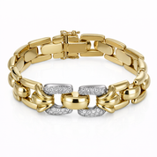 Bracciale - 18 carati Oro bianco, Oro giallo - 0.36ct. tw. Diamante (Naturale)