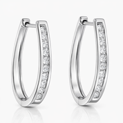 Orecchini - 18 carati Oro bianco - 0.30ct. tw. Diamante (Naturale)