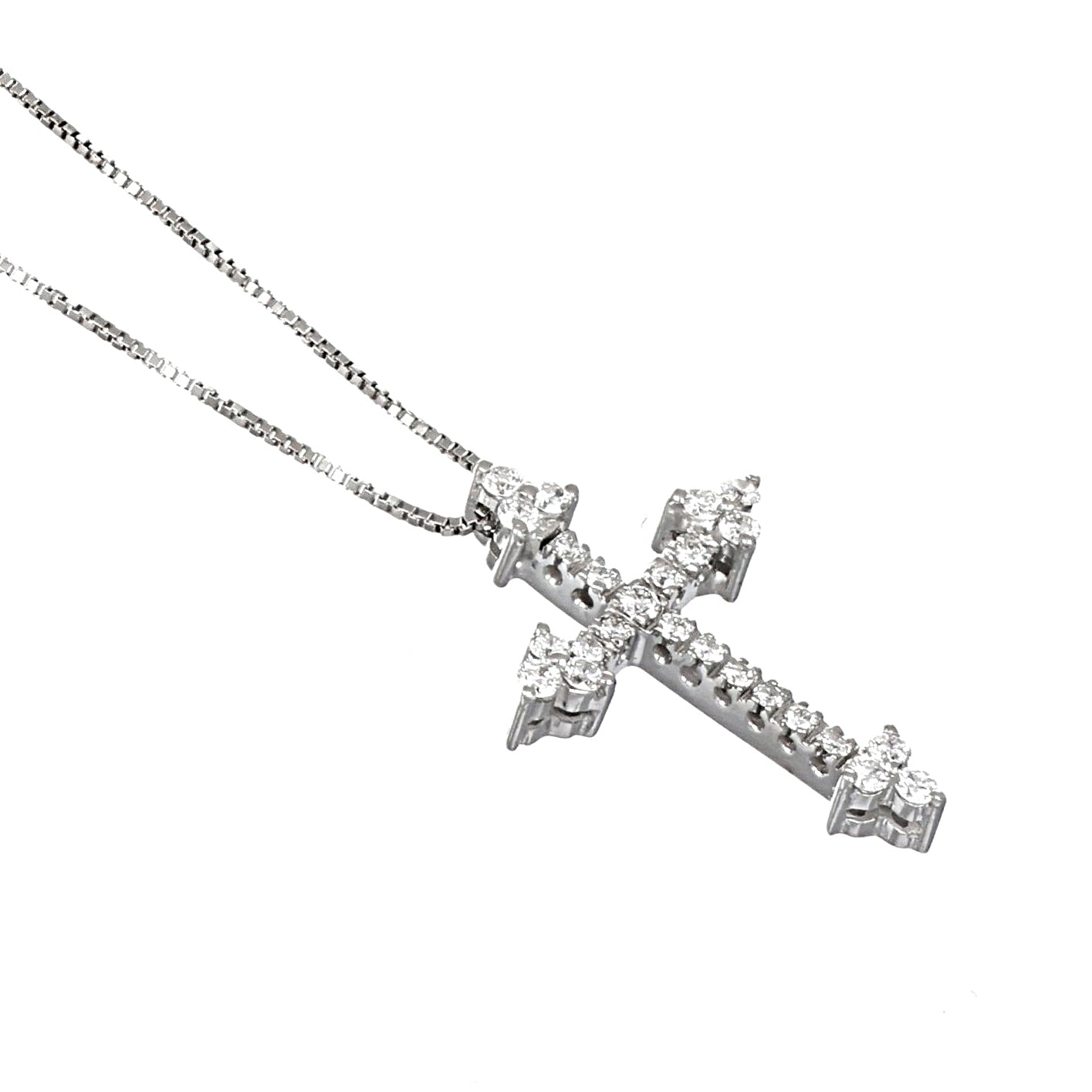 Collana con ciondolo - 18 carati Oro bianco - 0.32ct. tw. Diamante (Naturale)