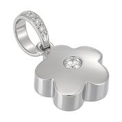 Ciondolo - 18 carati Oro bianco - 0.09ct. tw. Diamante (Naturale)