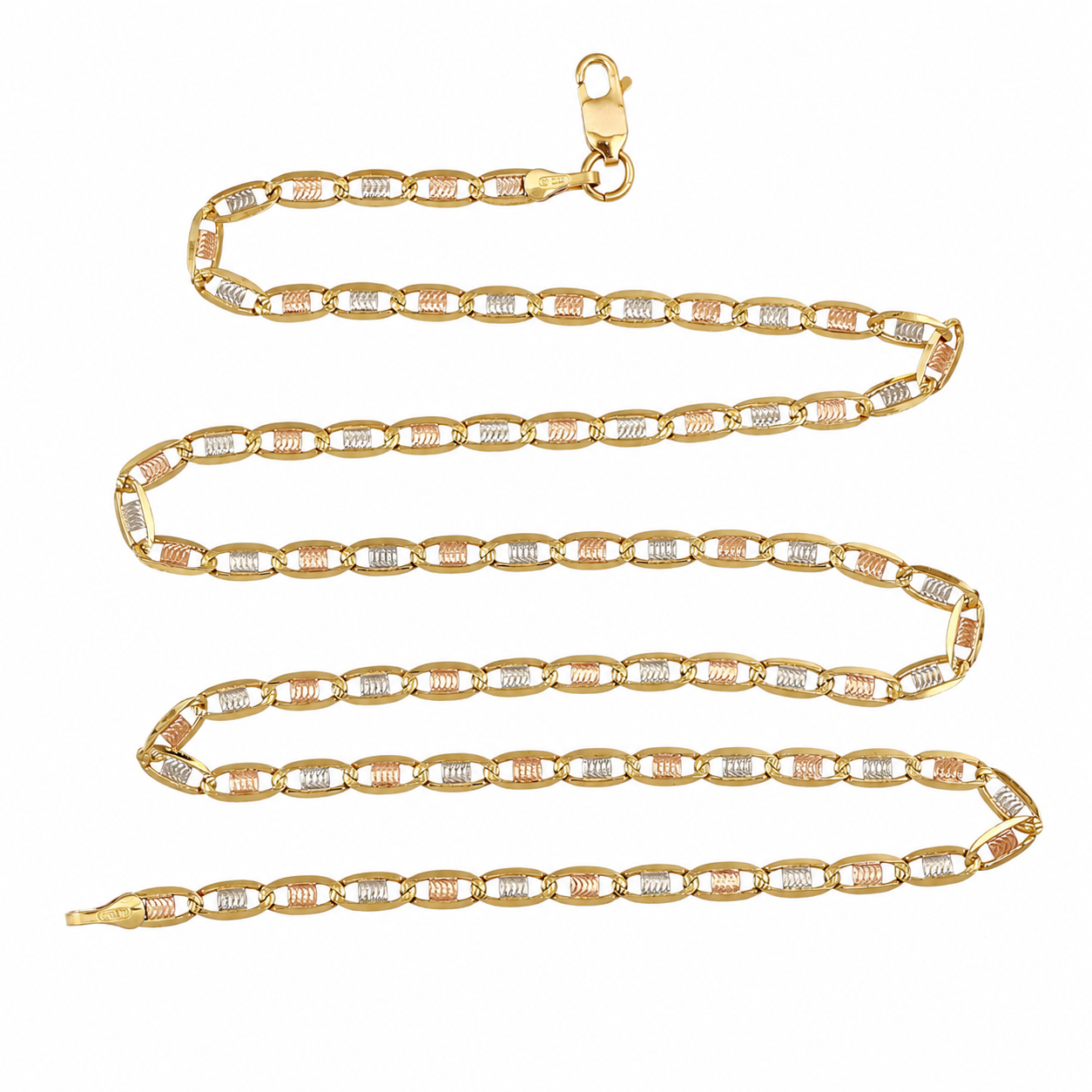 Collana - 18 carati Oro giallo, Oro bianco, Oro rosa - Made in Italy - Handmade
