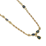 Collana - 18 carati Oro giallo - 0.85ct. tw. Zaffiro