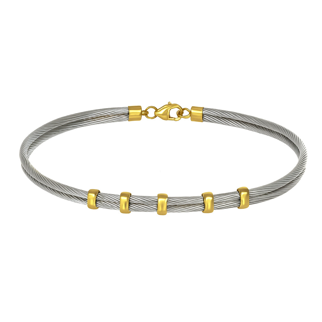 Bracciale - 18 carati Oro giallo, Acciaio