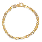 Bracciale - Oro bianco 18 kt, Oro giallo