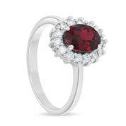 Anello - 18 carati Oro bianco - 2.13ct. tw. Tormalina - Diamante