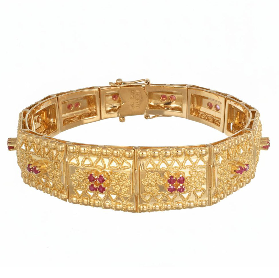 Bracciale - 18 carati Oro giallo - 0.98ct. tw. Rubino