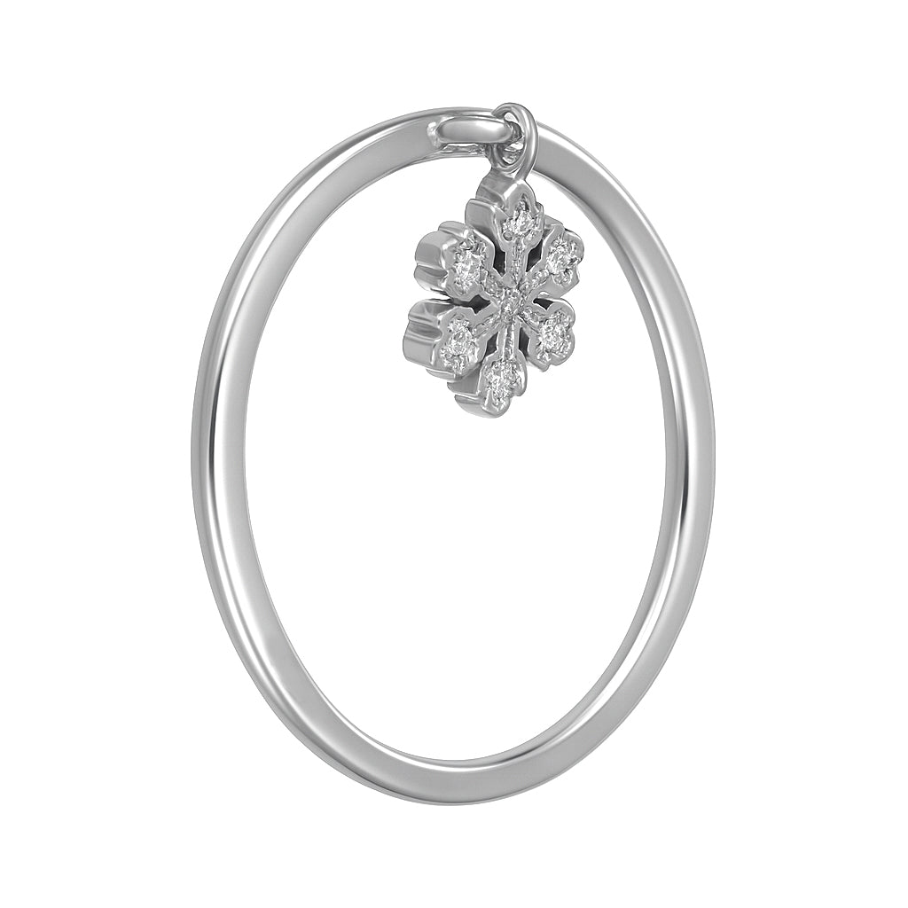 Anello - 18 carati Oro bianco - 0.035ct. tw. Diamante (Naturale)