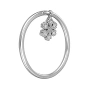 Anello - 18 carati Oro bianco - 0.035ct. tw. Diamante (Naturale)