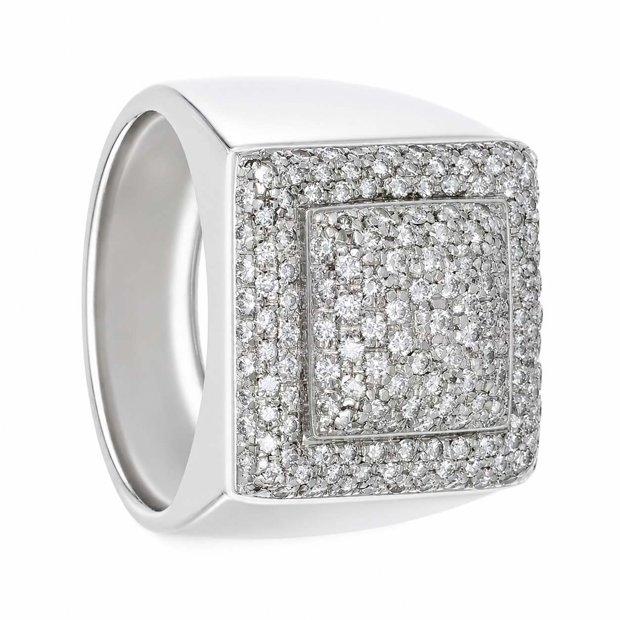 Anello - 18 carati Oro bianco - 1.08ct. tw. Diamante (Naturale) - Made in Italy - Handmade
