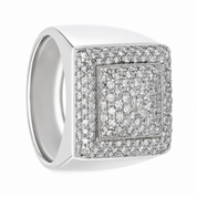Anello - 18 carati Oro bianco - 1.08ct. tw. Diamante (Naturale) - Made in Italy - Handmade