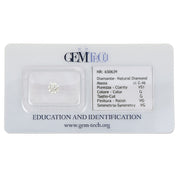 1 pcs Diamante (Naturale) - 0.46 ct - Rotondo - G - VS1 - GEM-TECH Istituto Gemmologico