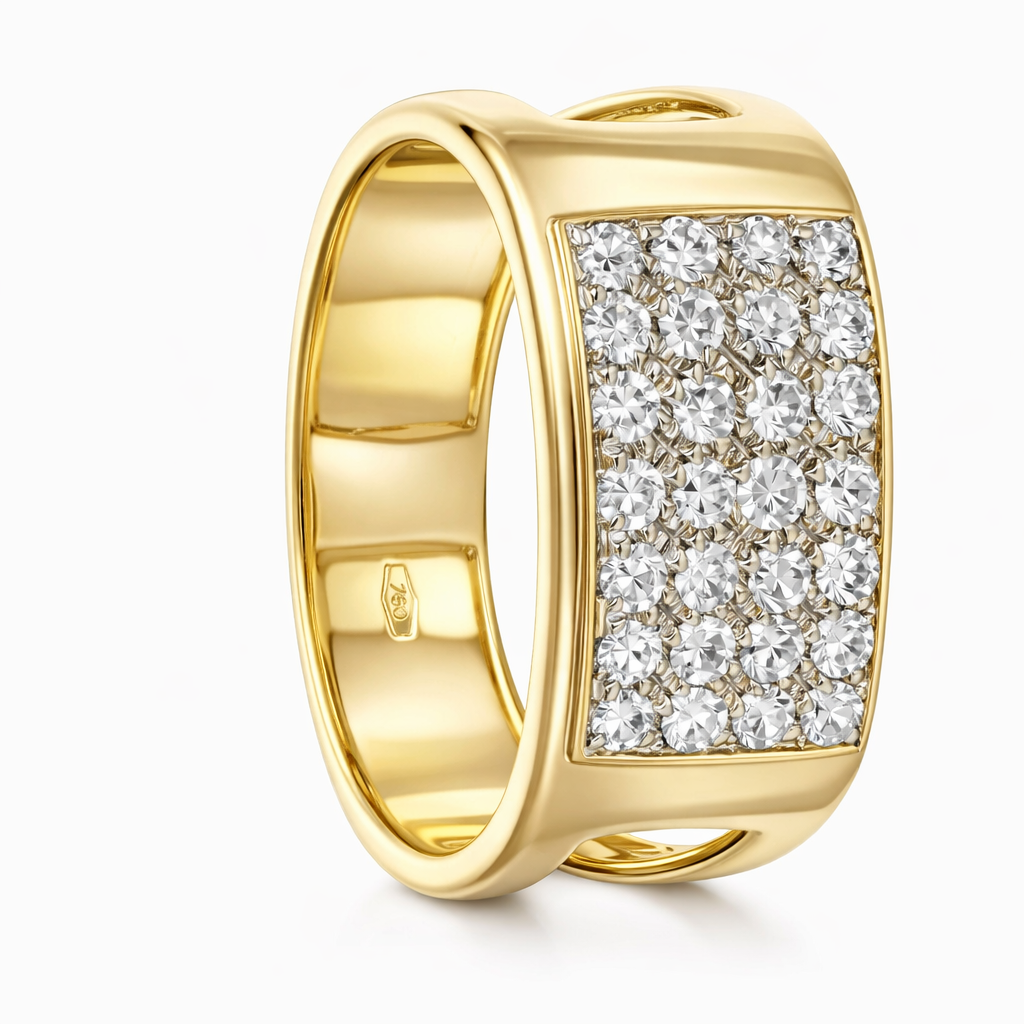 Anello da donna in oro giallo 18