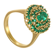 Anello - 18 carati Oro giallo - 1.79ct. tw. Smeraldo