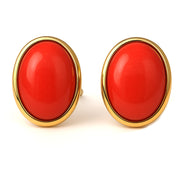 Orecchini - 18 carati Oro giallo - Corallo