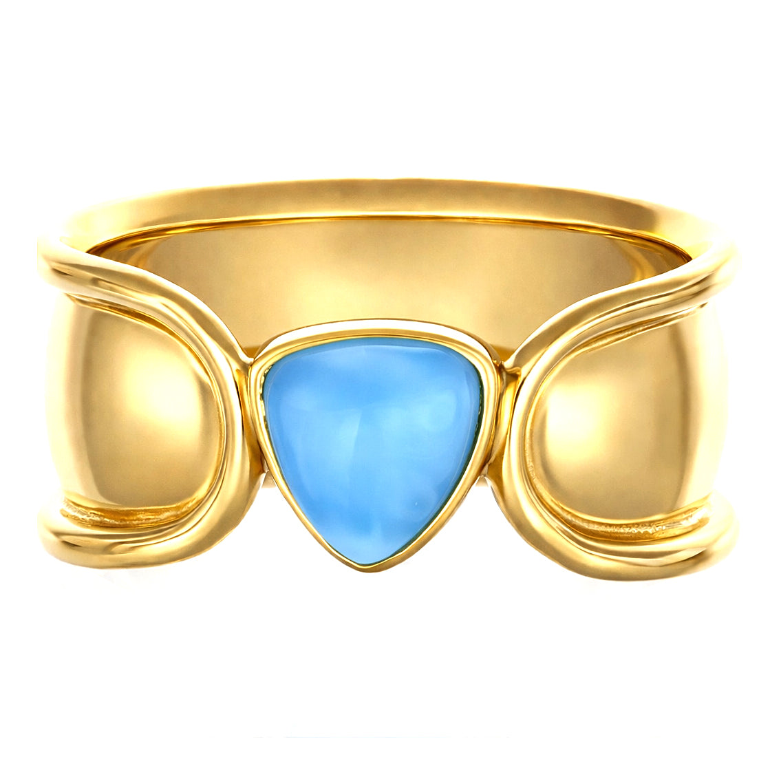 Anello - 18 carati Oro giallo - 1ct. tw. - Amazzonite