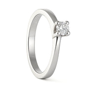 Anello - 18 carati Oro bianco - 0.25ct. tw. Diamante (Naturale)