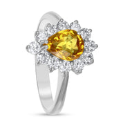 Anello - 18 carati Oro bianco - 1.99ct. tw. Zaffiro - Diamante