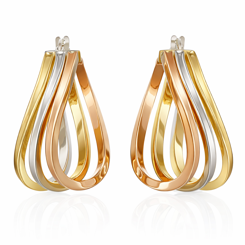 Orecchini - 18 carati Oro giallo, Oro rosa, Oro bianco