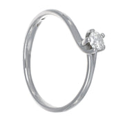 Anello - 18 carati Oro bianco - 0.15ct. tw. Diamante (Naturale)