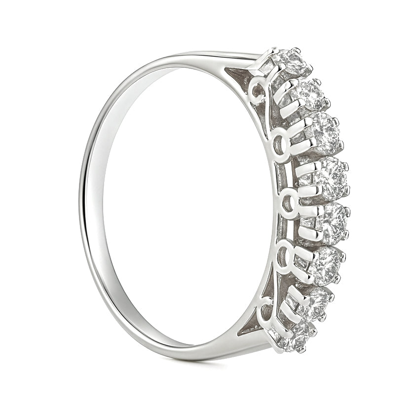 Anello - 18 carati Oro bianco - 0.24ct. tw. Diamante (Naturale)