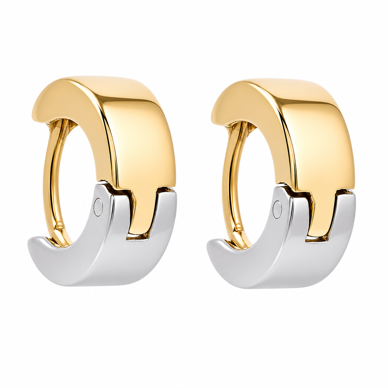 Orecchini - 18 carati Oro giallo, Oro bianco - Made in Italy - Handmade