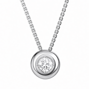 Collana con ciondolo in oro bianco 18 carati