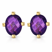 Orecchini - 18 carati Oro giallo - 4.80ct. tw. Ametista