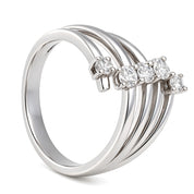 Anello - 18 carati Oro bianco - 0.48ct. tw. Diamante (Naturale)