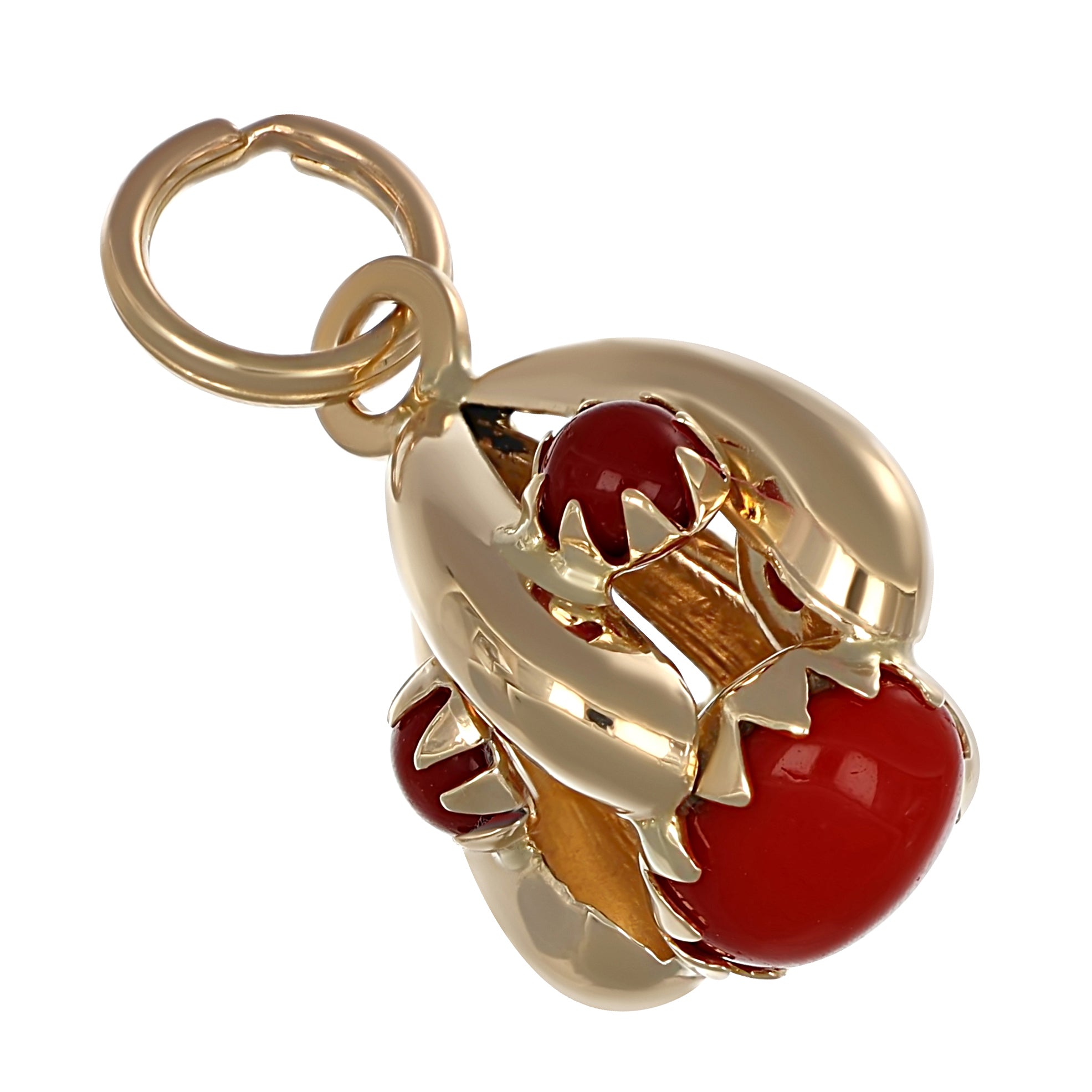 Ciondolo - 18 carati Oro giallo Corallo