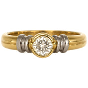 Anello - 18 carati Oro bianco, Oro giallo - 0.47ct. tw. Diamante (Naturale)