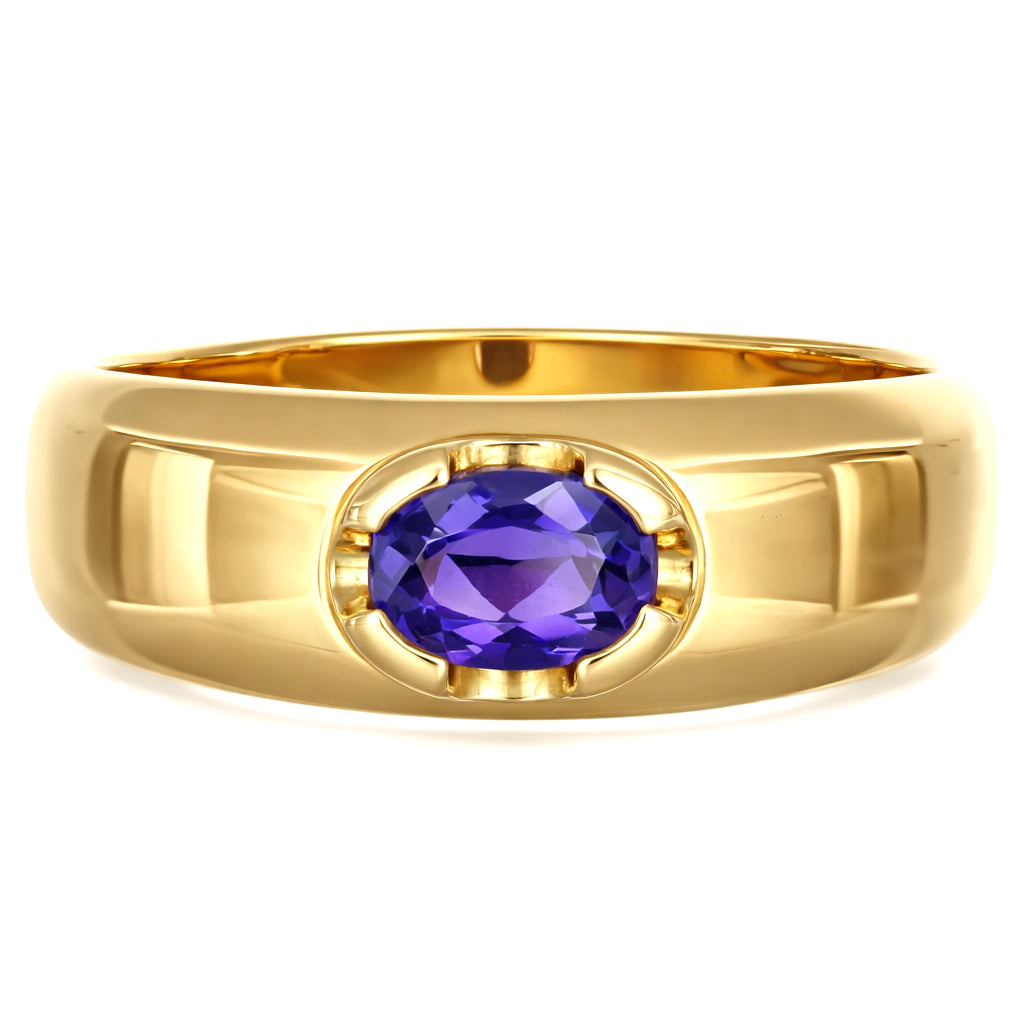 Anello - 18 carati Oro giallo - 0.50ct. tw. Ametista
