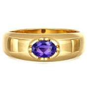 Anello - 18 carati Oro giallo - 0.50ct. tw. Ametista