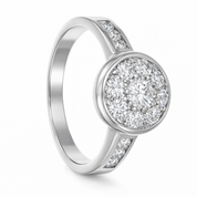 Anello - 18 carati Oro bianco - 0.73ct. tw. Diamante (Naturale)